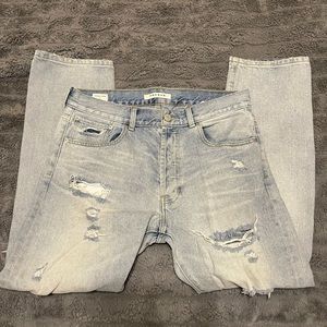 PACSUN RIPPED BLUE JEANS SIZE 32 x 32 USED